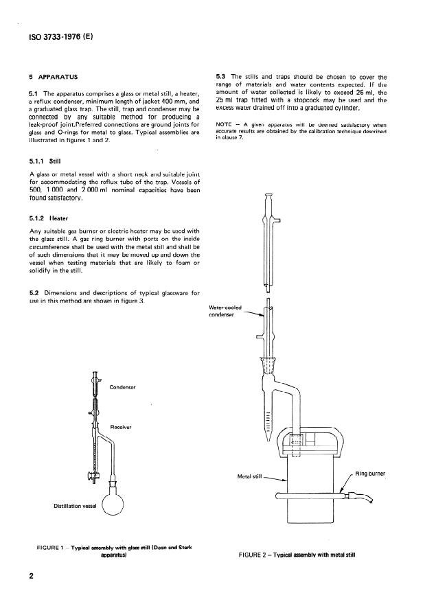 ISO 3733:1976 ISO 3733:1976 - Petroleum products and bituminous materials -- Determination of water -- Distillation method - Page 4 preview