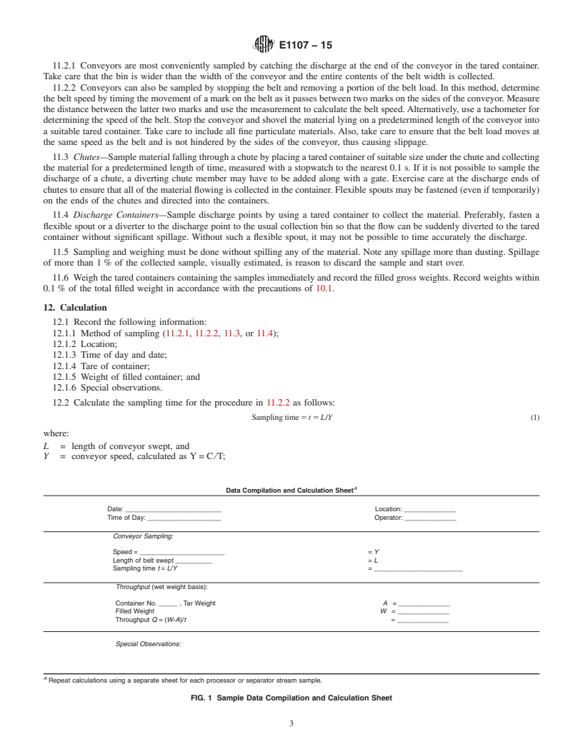 REDLINE ASTM E1107-15 - Standard Test Method for  Measuring the Throughput of Resource-Recovery Unit Operations