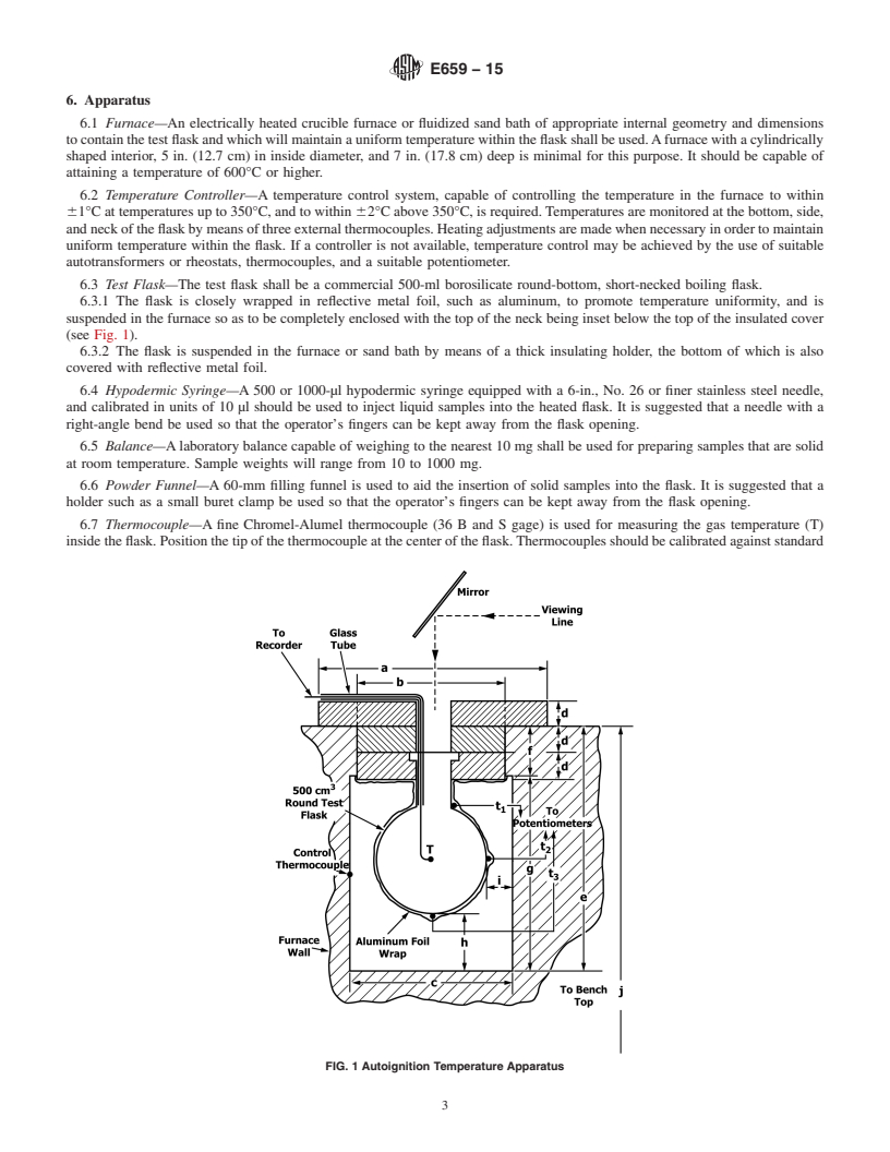 REDLINE ASTM E659-15 - Standard Test Method for  Autoignition Temperature of Chemicals