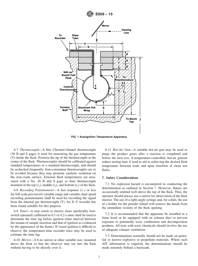 ASTM E659-15 - Standard Test Method for  Autoignition Temperature of Chemicals