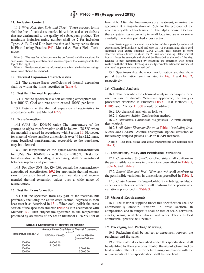 ASTM F1466-99(2015) - Standard Specification for  Iron-Nickel-Cobalt Alloys for Metal-to-Ceramic Sealing Applications