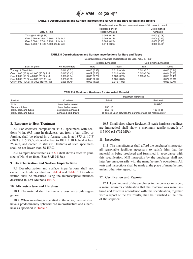 ASTM A756-09(2014)e1 - Standard Specification for Stainless Anti-Friction Bearing Steel