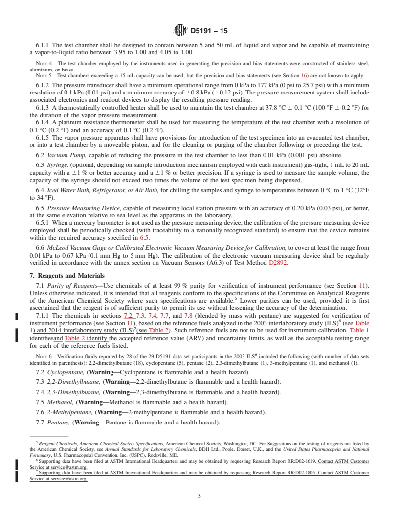 REDLINE ASTM D5191-15 - Standard Test Method for Vapor Pressure of Petroleum Products (Mini Method)