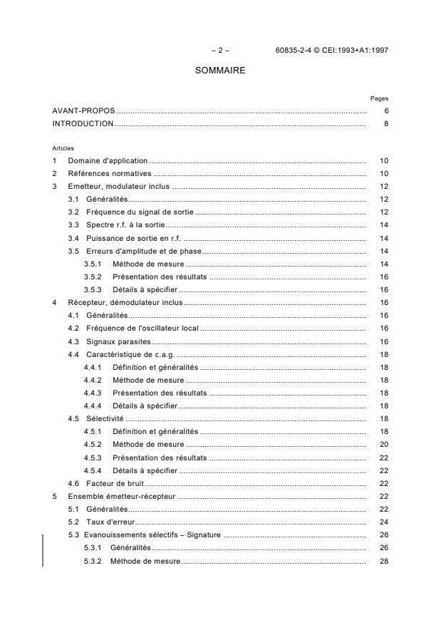 IEC 60835-2-4:1993+AMD1:1997 CSV IEC 60835-2-4:1993+AMD1:1997 CSV - Methods of measurement for equipment used in digital microwave radio transmission systems - Part 2: Measurements on terrestrial radio-relay systems - Section 4: Transmitter/receiver including modulator/demodulator - Page 4 preview