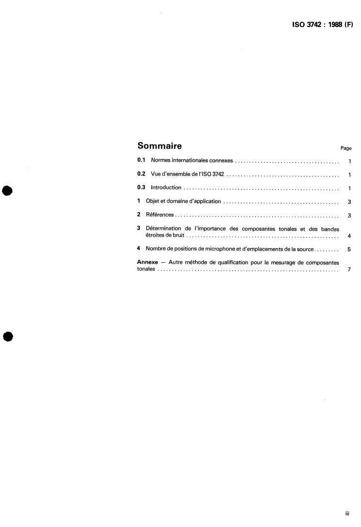 ISO 3742:1988 - Acoustique — Détermination des niveaux de puissance acoustique émis par les sources de bruit — Méthodes de laboratoire en salles réverbérantes pour les sources émettant des bruits à composantes tonales et à bande étroite
Released:12/15/1988