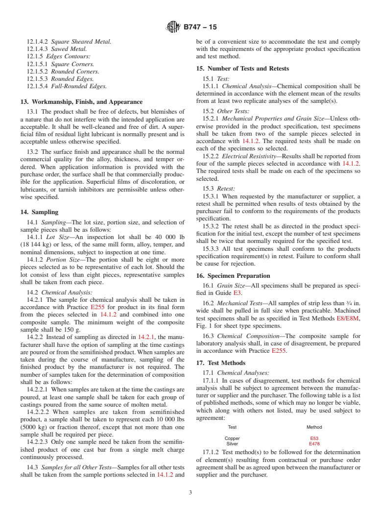 ASTM B747-15 - Standard Specification for Copper-Zirconium Alloy Sheet and Strip