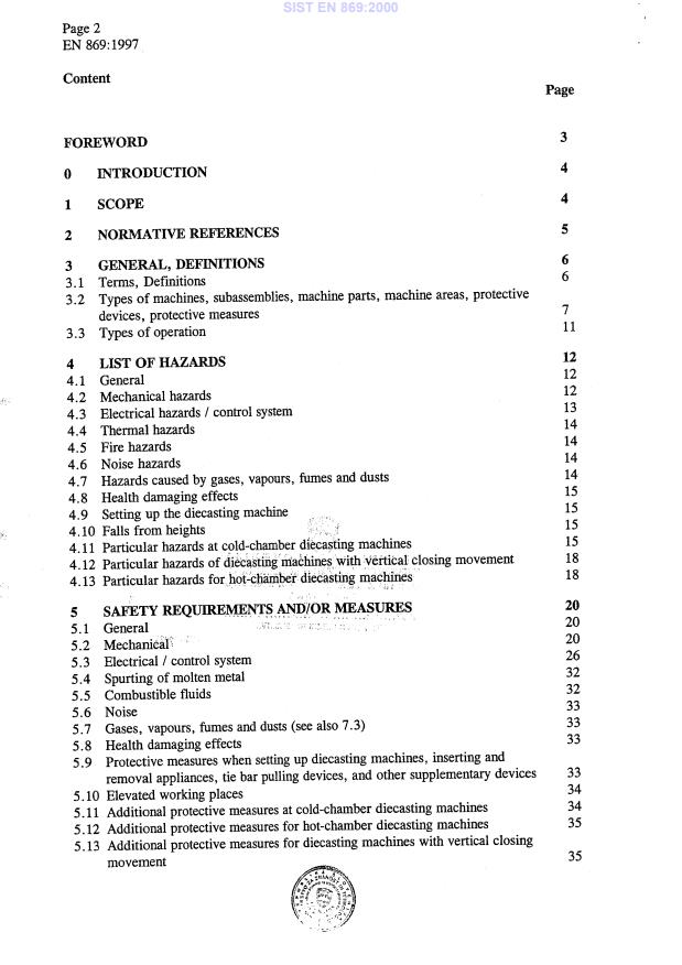 EN 869:1997 EN 869:2000 - Page 4 preview