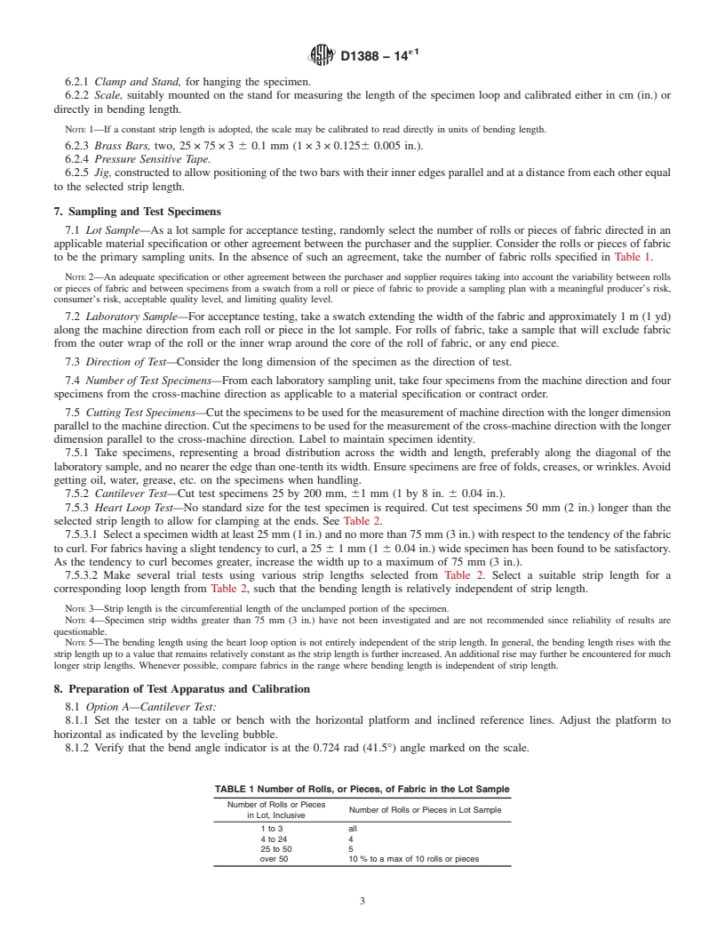 REDLINE ASTM D1388-14e1 - Standard Test Method for  Stiffness of Fabrics