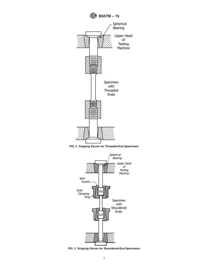 REDLINE ASTM B557M-15 - Standard Test Methods for Tension Testing Wrought and Cast Aluminum- and Magnesium-Alloy  Products (Metric)