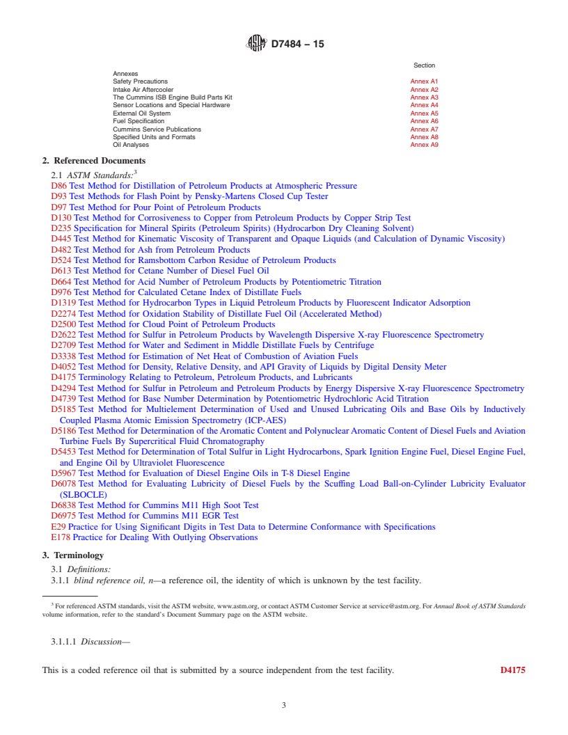 REDLINE ASTM D7484-15 - Standard Test Method for Evaluation of Automotive Engine Oils for Valve-Train Wear Performance  in Cummins ISB Medium-Duty Diesel Engine