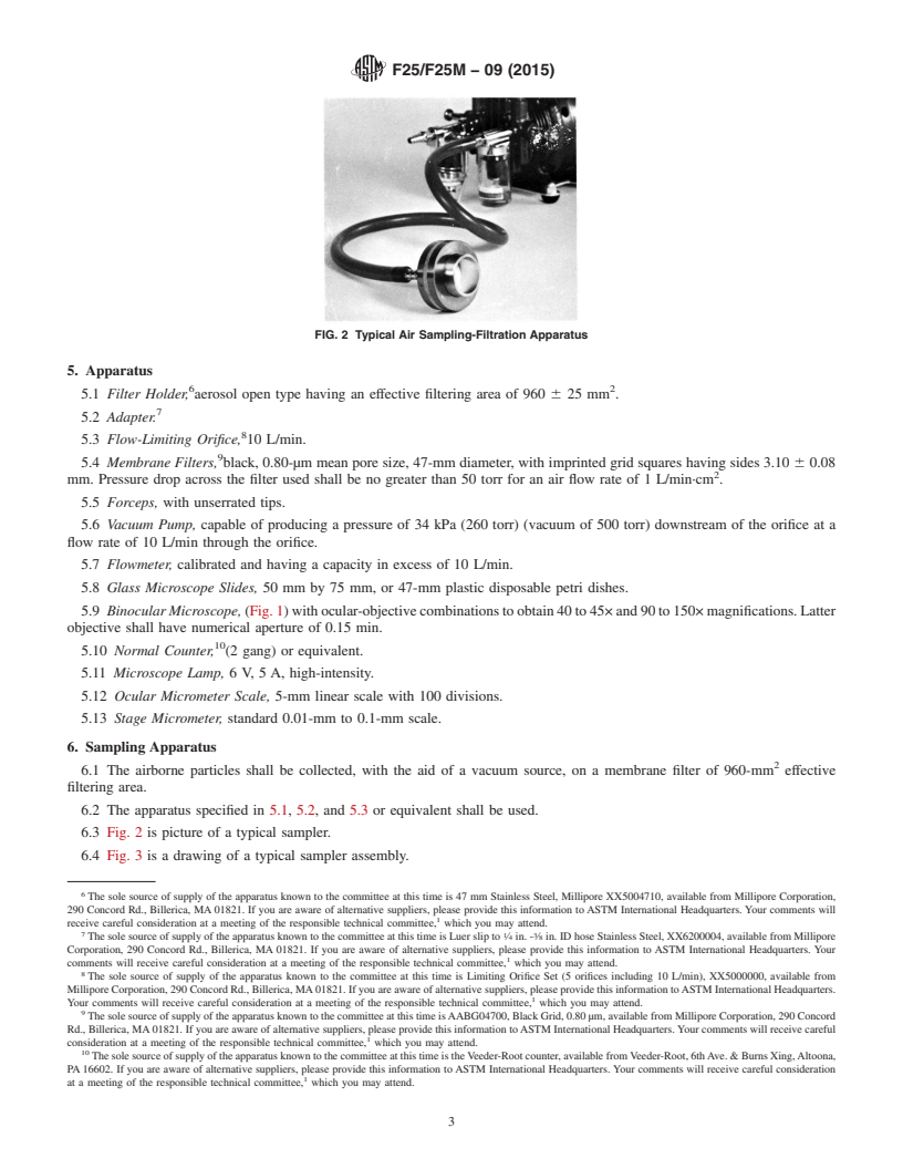 REDLINE ASTM F25/F25M-09(2015) - Standard Test Method for  Sizing and Counting Airborne Particulate Contamination in Cleanrooms  and Other Dust-Controlled Areas