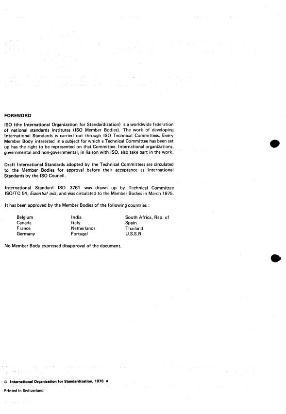 ISO 3761:1976 ISO 3761:1976 - Oil of rosewood, Brazil - Page 2 preview