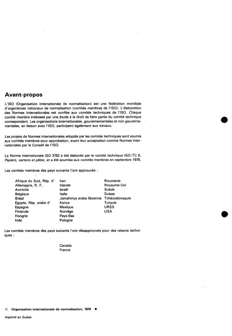 ISO 3762:1979 ISO 3762:1979 - Paper — Preparation of a letterpress print for test purposes
Released:11/1/1979 - Page 2 preview