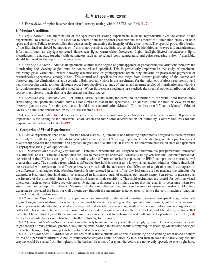 REDLINE ASTM E1808-96(2015) - Standard Guide for Designing and Conducting Visual Experiments