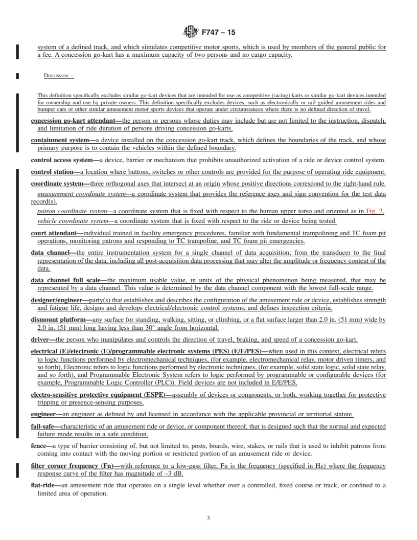 REDLINE ASTM F747-15 - Standard Terminology Relating to Amusement Rides and Devices