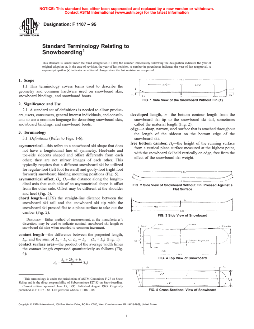 ASTM F1107-95 - Standard Terminology Relating to Snowboarding