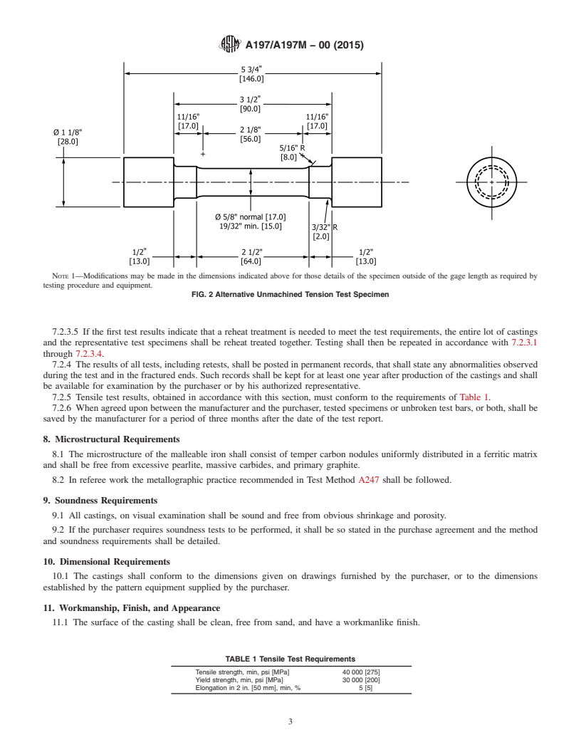 REDLINE ASTM A197/A197M-00(2015) - Standard Specification for  Cupola Malleable Iron