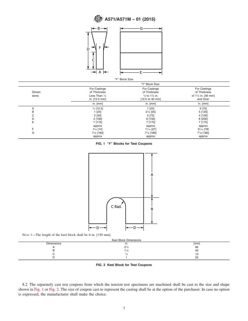 REDLINE ASTM A571/A571M-01(2015) - Standard Specification for  Austenitic Ductile Iron Castings for Pressure-Containing Parts   Suitable for Low-Temperature Service