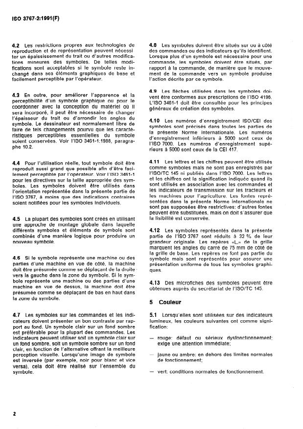 ISO 3767-2:1991 ISO 3767-2:1991 - Tracteurs, matériels agricoles et forestiers, matériel a moteur pour jardins et pelouses -- Symboles pour les commandes de l'opérateur et autres indications - Page 4 preview