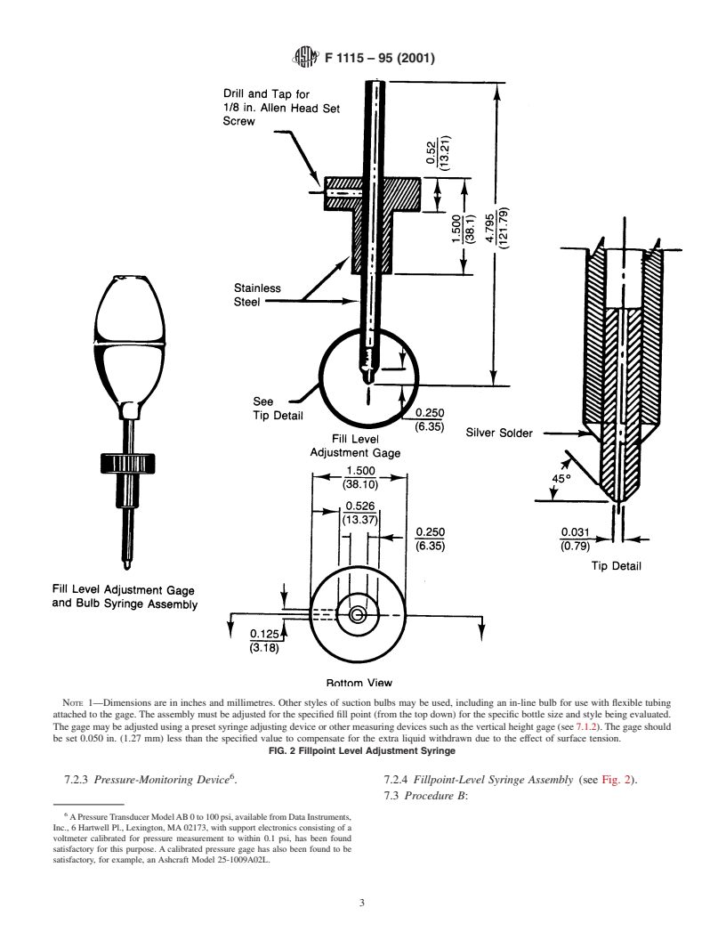 ASTM F1115-95(2001) - Standard Test Method for Determining the Carbon Dioxide Loss of Beverage Containers