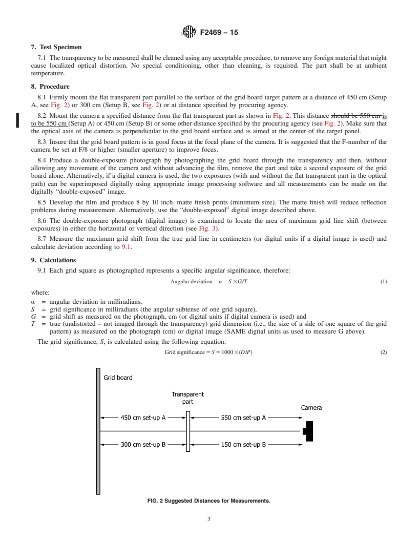 REDLINE ASTM F2469-15 - Standard Test Method for  Measuring Optical Angular Deviation of Transparent Parts Using  the Double-Exposure Method