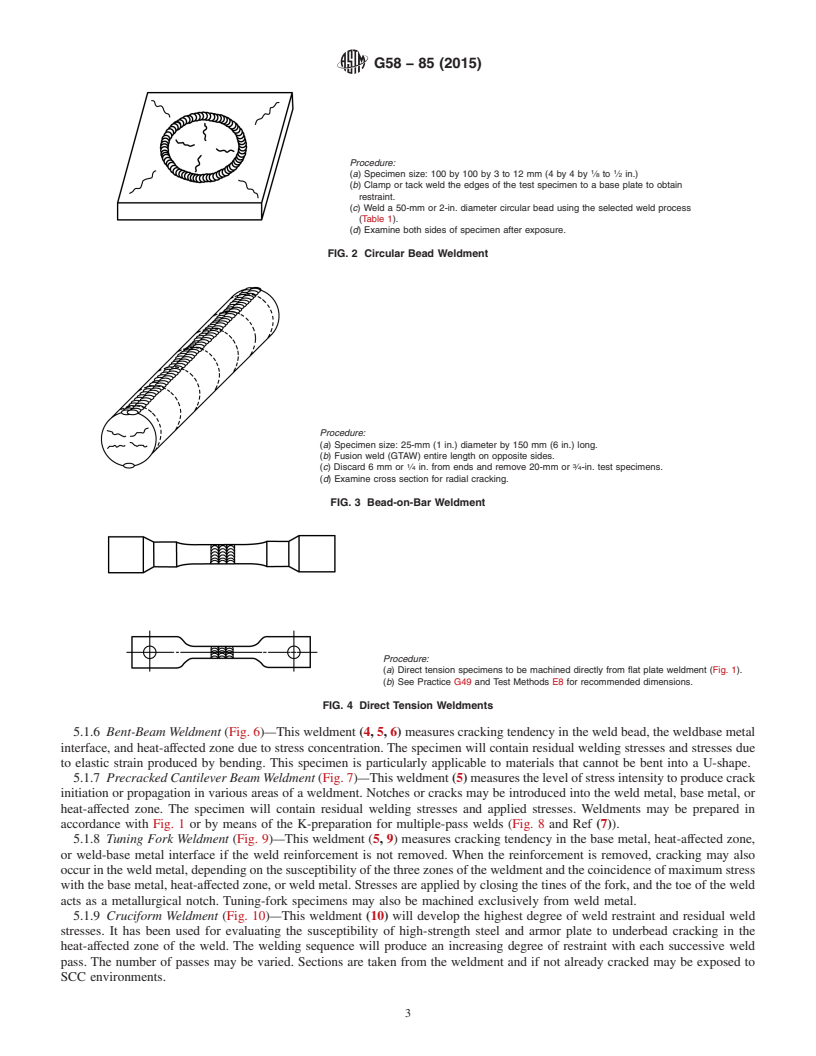 REDLINE ASTM G58-85(2015) - Standard Practice for  Preparation of Stress-Corrosion Test Specimens for Weldments