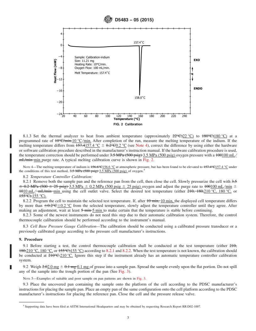 REDLINE ASTM D5483-05(2015) - Standard Test Method for  Oxidation Induction Time of Lubricating Greases by Pressure   Differential Scanning Calorimetry