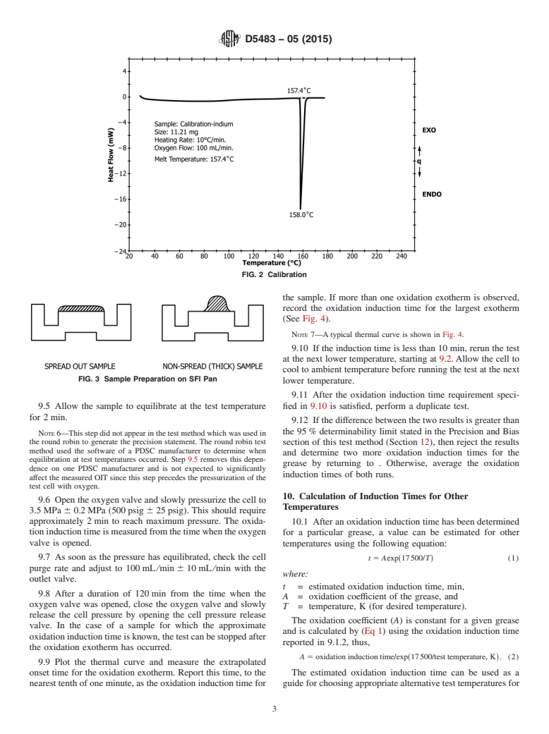 ASTM D5483-05(2015) - Standard Test Method for  Oxidation Induction Time of Lubricating Greases by Pressure   Differential Scanning Calorimetry