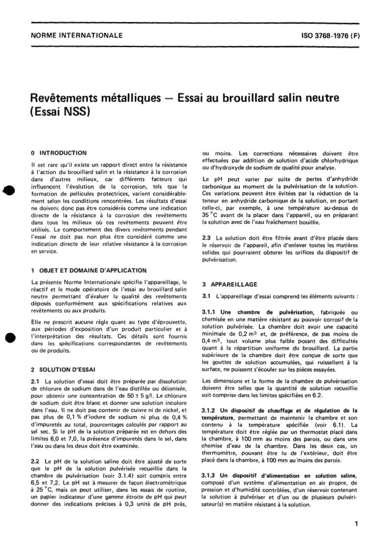 ISO 3768:1976 - Metallic coatings — Neutral salt spray test (NSS test)
Released:11/1/1976