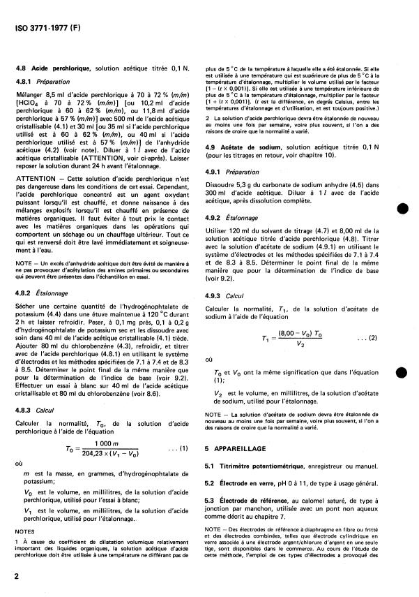 ISO 3771:1977 ISO 3771:1977 - Produits pétroliers -- Détermination de l'indice de base total -- Méthode par titrage potentiométrique a l'acide perchlorique - Page 4 preview