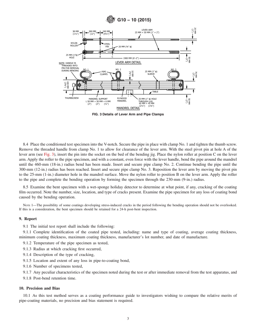 REDLINE ASTM G10-10(2015) - Standard Test Method for Specific Bendability of Pipeline Coatings