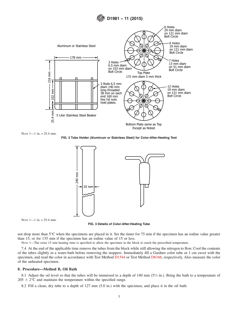 REDLINE ASTM D1981-11(2015) - Standard Test Method for Measuring Color After Heating of Tall Oil Fatty Acids