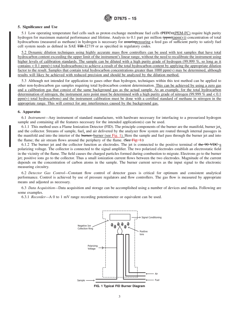 REDLINE ASTM D7675-15 - Standard Test Method for  Determination of Total Hydrocarbons in Hydrogen by FID-Based  Total Hydrocarbon (THC) Analyzer