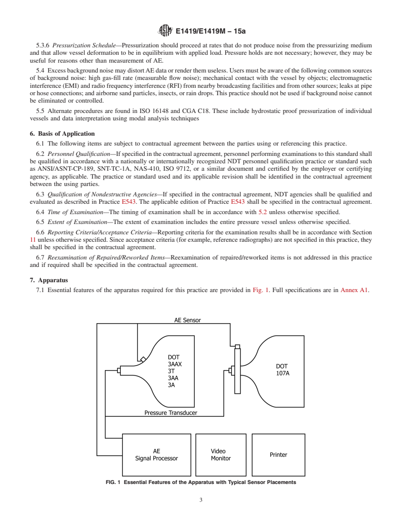 REDLINE ASTM E1419/E1419M-15a - Standard Practice for  Examination of Seamless, Gas-Filled, Pressure Vessels Using  Acoustic Emission