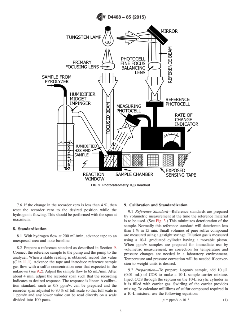 ASTM D4468-85(2015) - Standard Test Method for  Total Sulfur in Gaseous Fuels by Hydrogenolysis and<brk/> Rateometric  Colorimetry