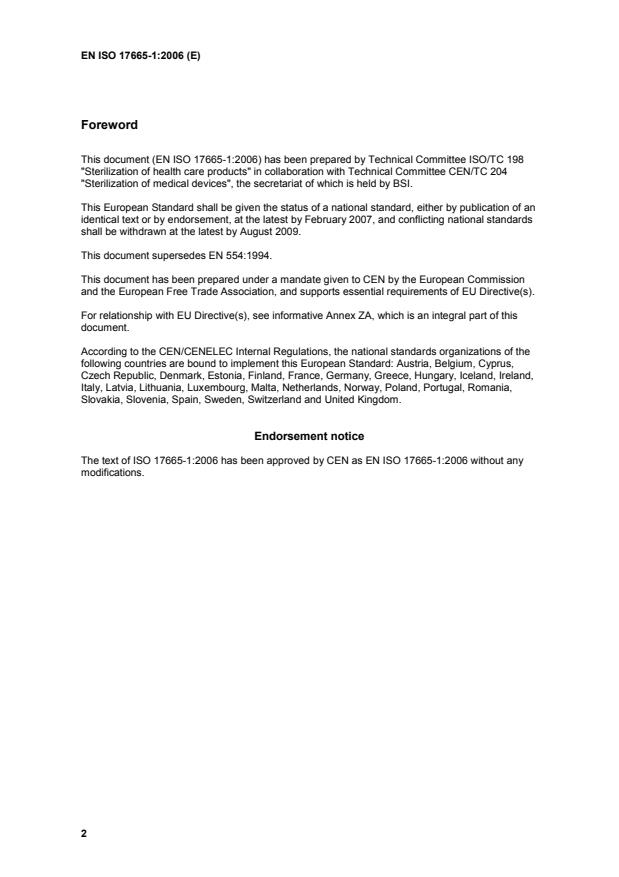 EN ISO 17665-1:2006 EN ISO 17665-1:2006 - Page 4 preview