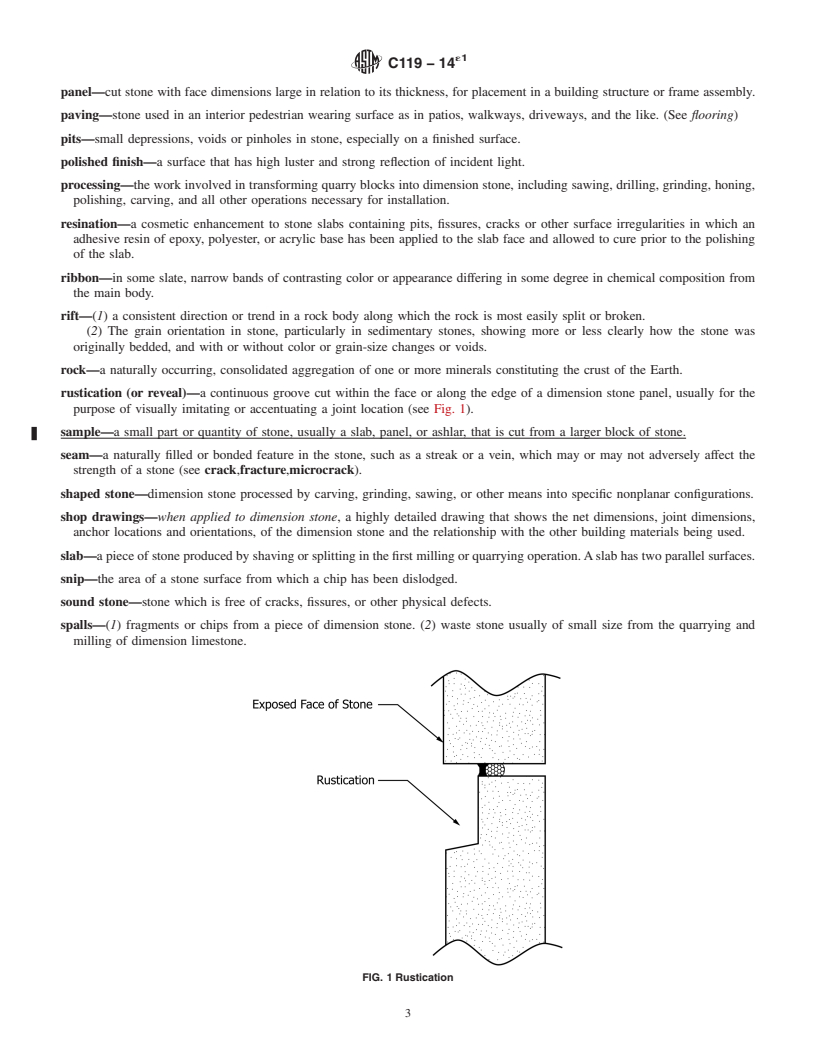 REDLINE ASTM C119-14e1 - Standard Terminology Relating to  Dimension Stone