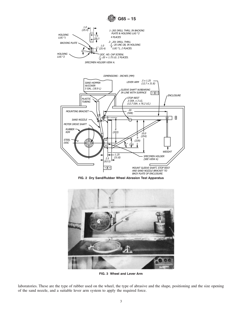 REDLINE ASTM G65-15 - Standard Test Method for Measuring Abrasion Using the Dry Sand/Rubber Wheel Apparatus