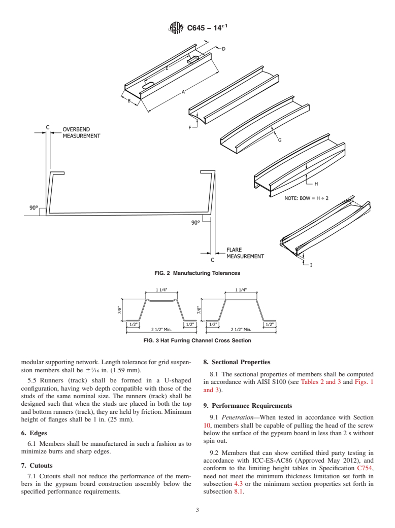 ASTM C645-14e1 - Standard Specification for  Nonstructural Steel Framing Members