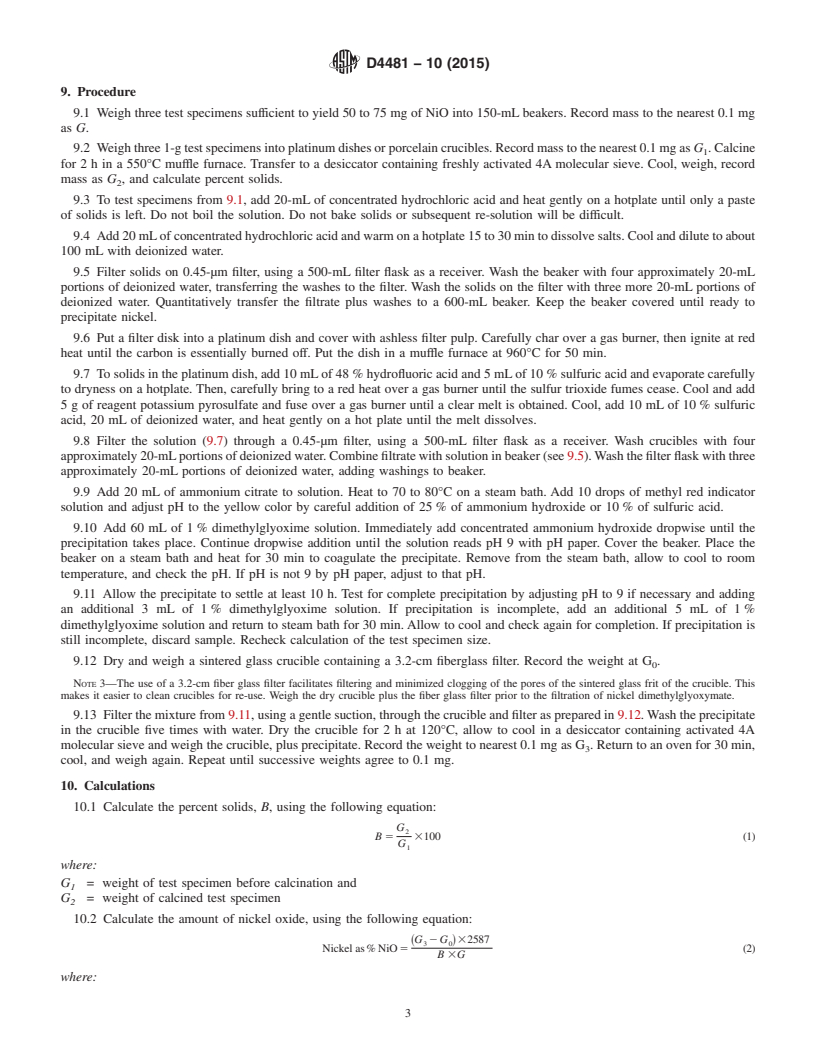 REDLINE ASTM D4481-10(2015) - Standard Test Method for  Total Nickel in Fresh Alumina-Base Catalysts