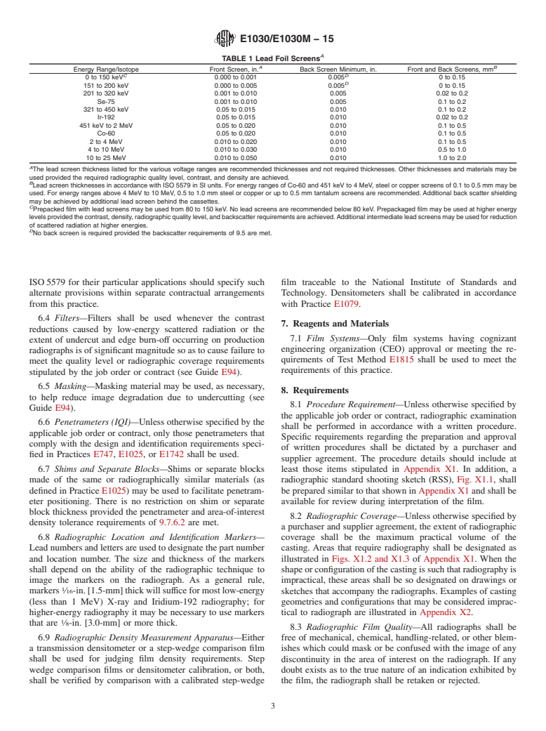 ASTM E1030/E1030M-15 - Standard Practice for Radiographic Examination ...