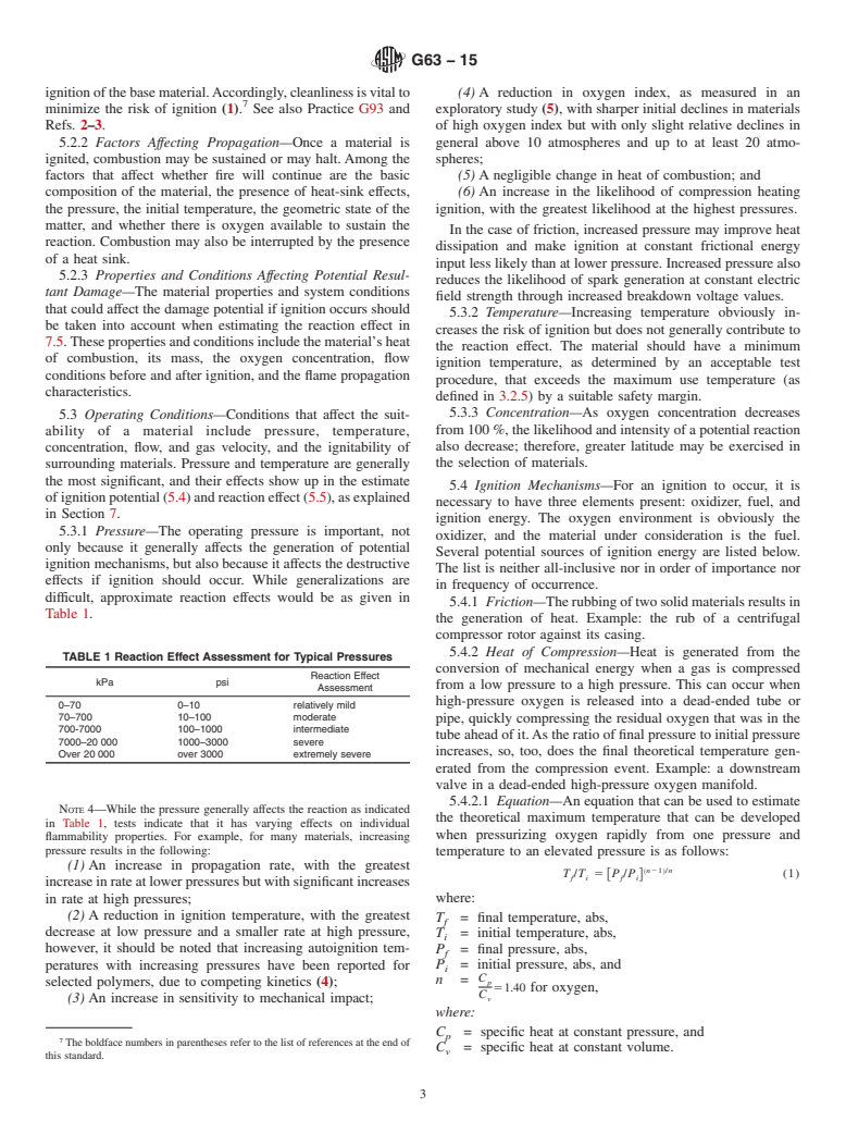 ASTM G63-15 - Standard Guide for  Evaluating Nonmetallic Materials for Oxygen Service