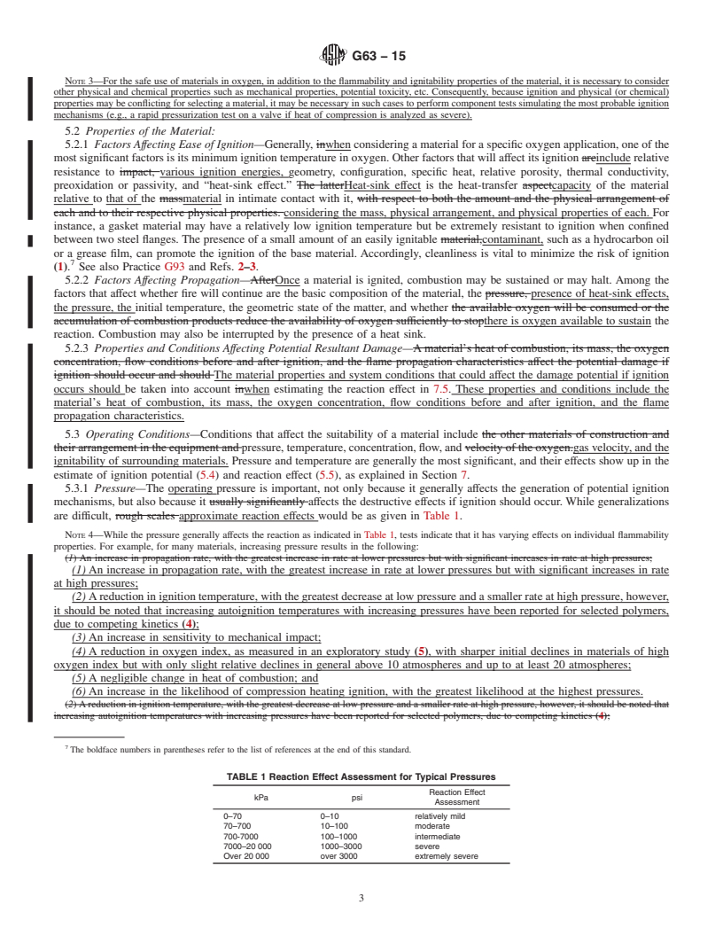 REDLINE ASTM G63-15 - Standard Guide for  Evaluating Nonmetallic Materials for Oxygen Service