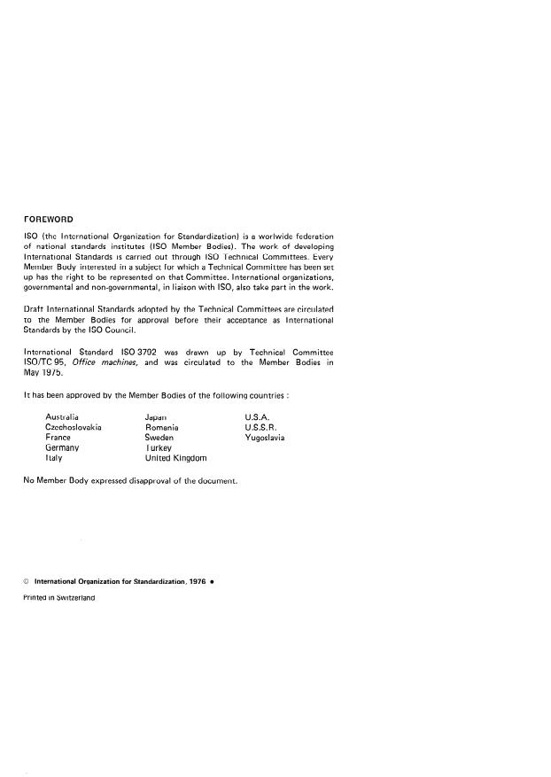 ISO 3792:1976 ISO 3792:1976 - Adding machines -- Layout of function keyboard - Page 2 preview