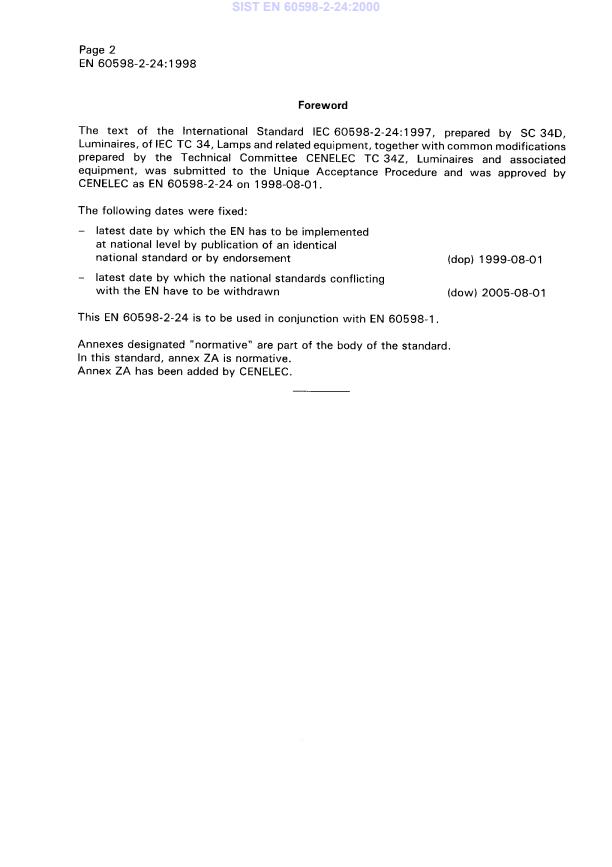 EN 60598-2-24:1998 EN 60598-2-24:2000 - Page 4 preview