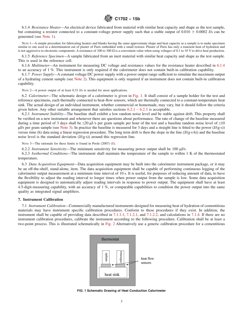 REDLINE ASTM C1702-15b - Standard Test Method for  Measurement of Heat of Hydration of Hydraulic Cementitious  Materials Using Isothermal Conduction Calorimetry