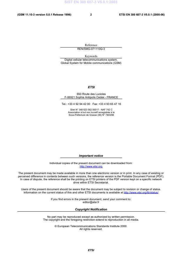 SIST EN 300 607-3 V5.0.1:2003 SIST EN 300 607-3 V5.0.1:2003 - Page 4 preview