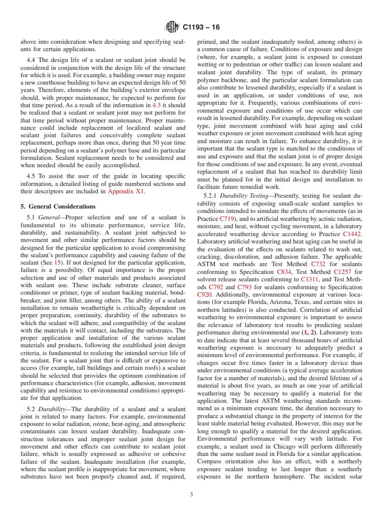 ASTM C1193-16 - Standard Guide for  Use of Joint Sealants