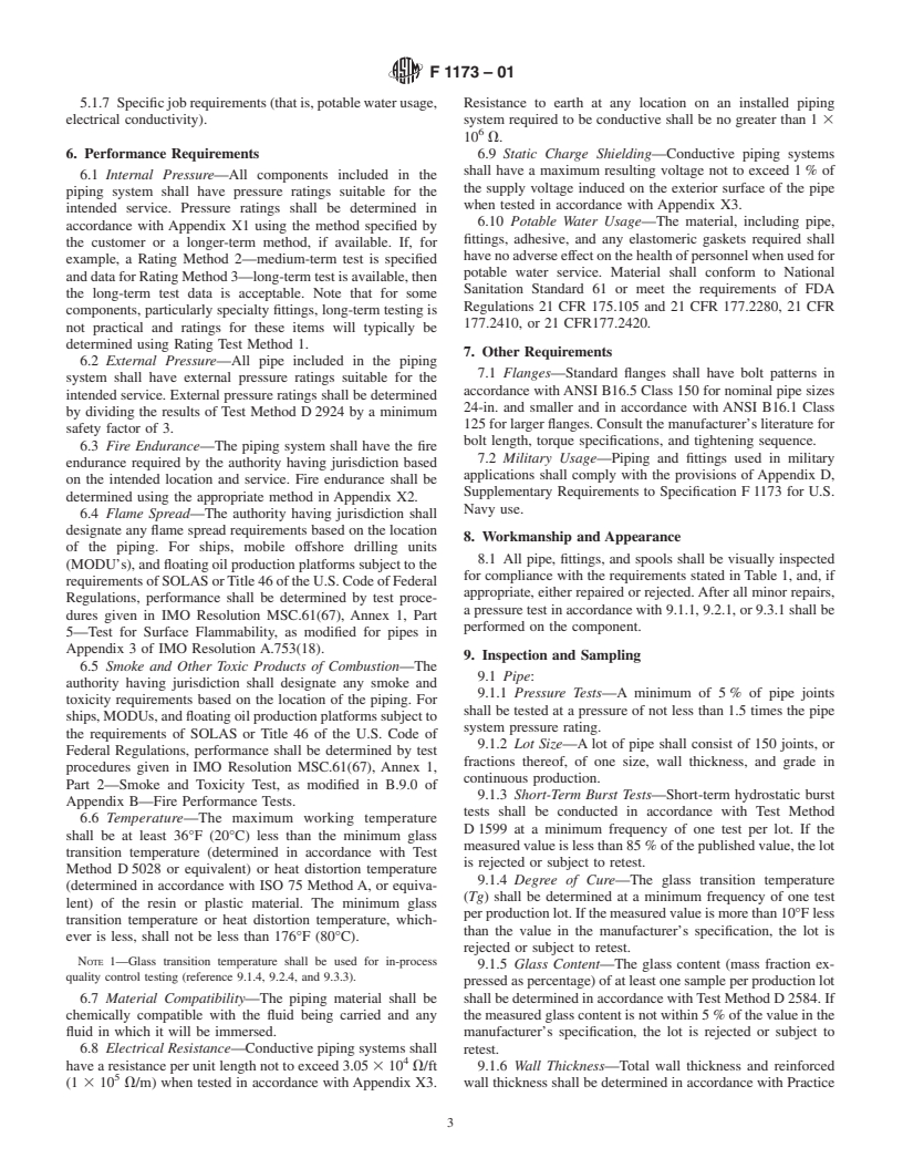 ASTM F1173-01 - Standard Specification for Thermosetting Resin Fiberglass Pipe Systems to Be Used for Marine Applications