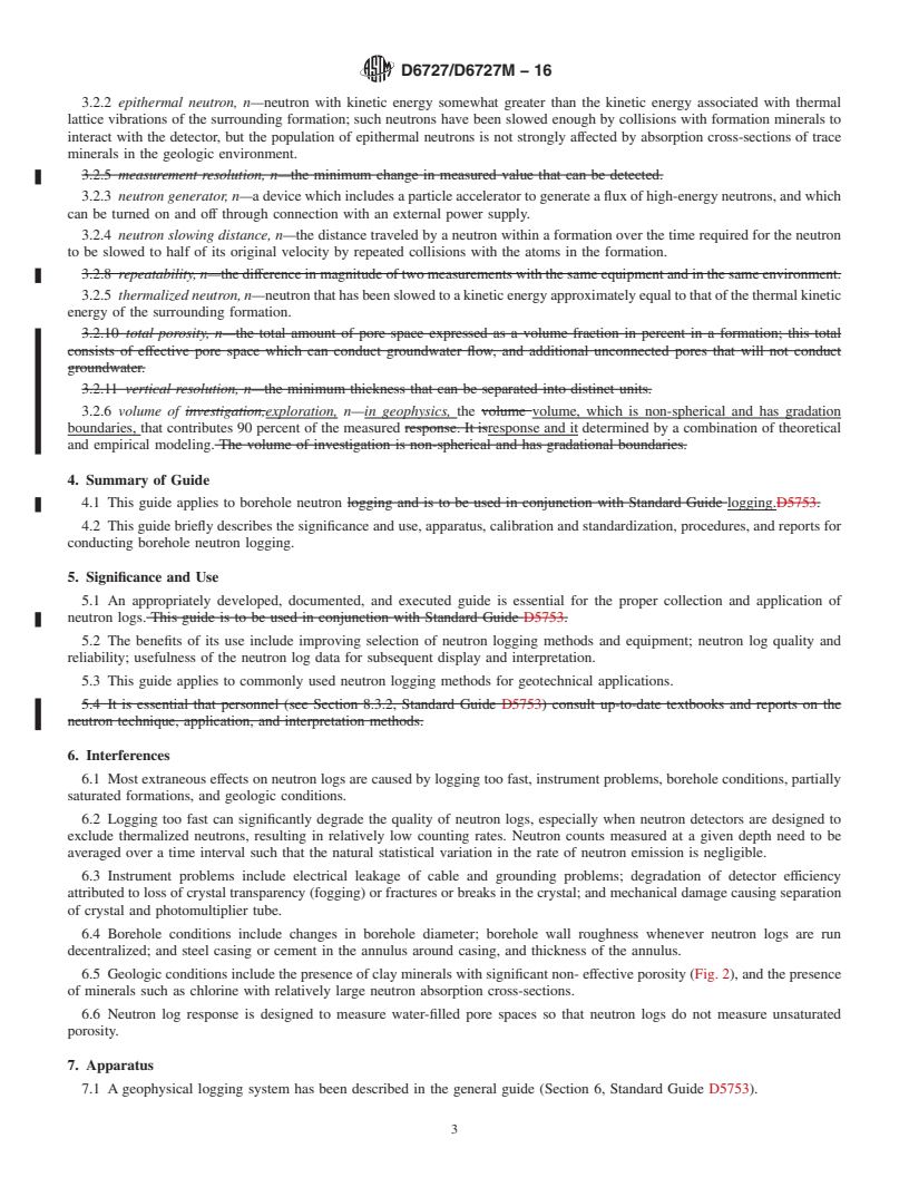 REDLINE ASTM D6727/D6727M-16 - Standard Guide for  Conducting Borehole Geophysical Logging&#x2014;Neutron
